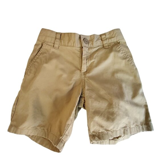 Cat & Jack Other - Cat & Jack Boys Beige Cotton Adjustable Waist Shorts Size 5 button-zip closure
